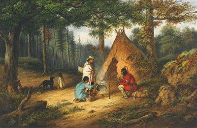 Cornelius Krieghoff Caughnawaga Indians at Camp Germany oil painting art
